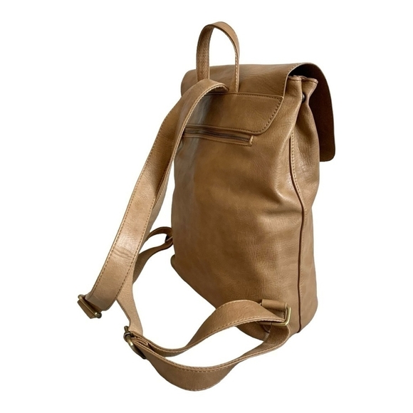 Women’s Backpack Joy Susan Tan Vegan Leather Colette  Backpack - Picture 4 of 7